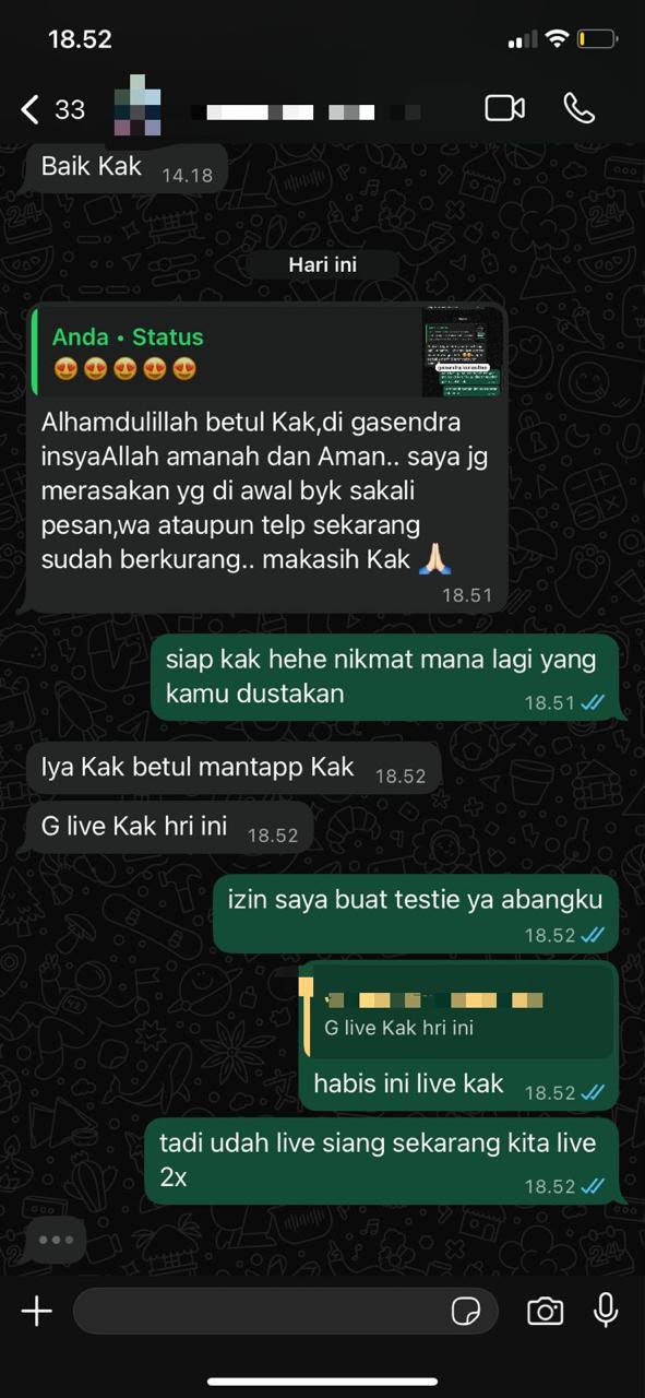 Testimoni klien Gasendra