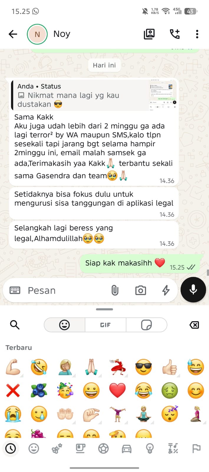 Testimoni klien Gasendra